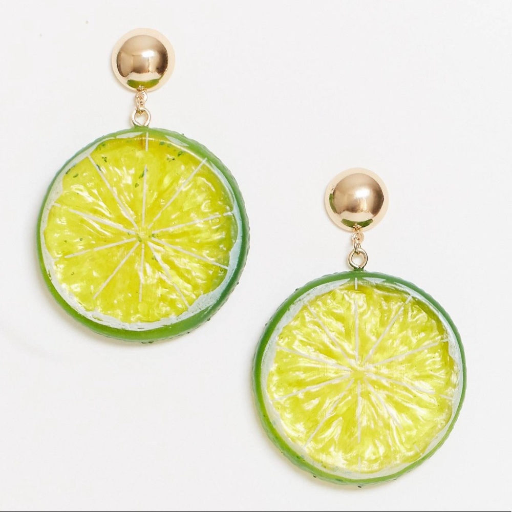 Monki Lime fruit earrings